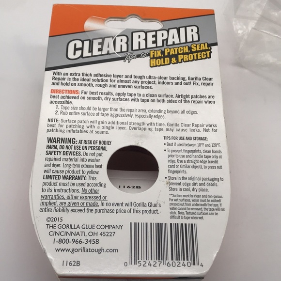 Gorilla Lot of 2 Rolls of Tapes—1–Shipping & 1–Repair/Both Clear - Picture 5 of 9